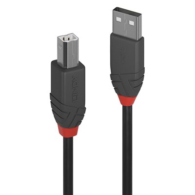 Lindy 10m USB 2.0 Type A to B Cable Male, Anthra Line
