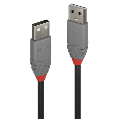 Lindy 2m USB 2.0 Type A to A Cable, Anthra Line 36693