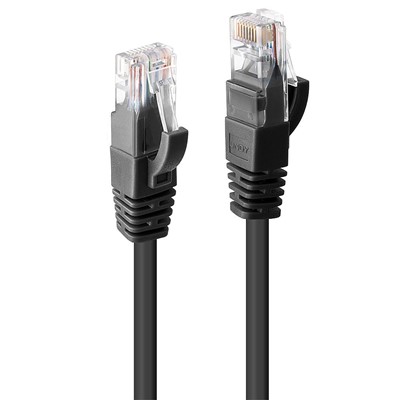Lindy 2m Cat.6 U/UTP Network Cable, Black 48078