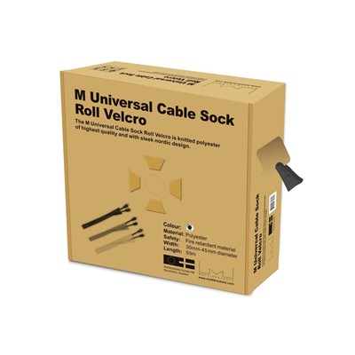 Multibrackets M Cable Sock Roll Velcro Black 50m-L 7350022732858