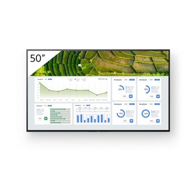 Sony 50” 4K HDR professional display with 24/7 operation, portrait/tilt, Pro-Mode, Airplay and Chromecast