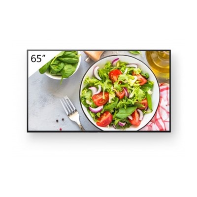Sony 65” Enhanced 4K HDR professional display with 32GB storage and high brightness