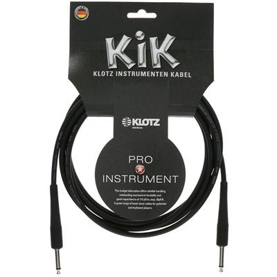 Klotz KIK KIK90PPSW - Inst-Cable 9m black Jack 2p 2p